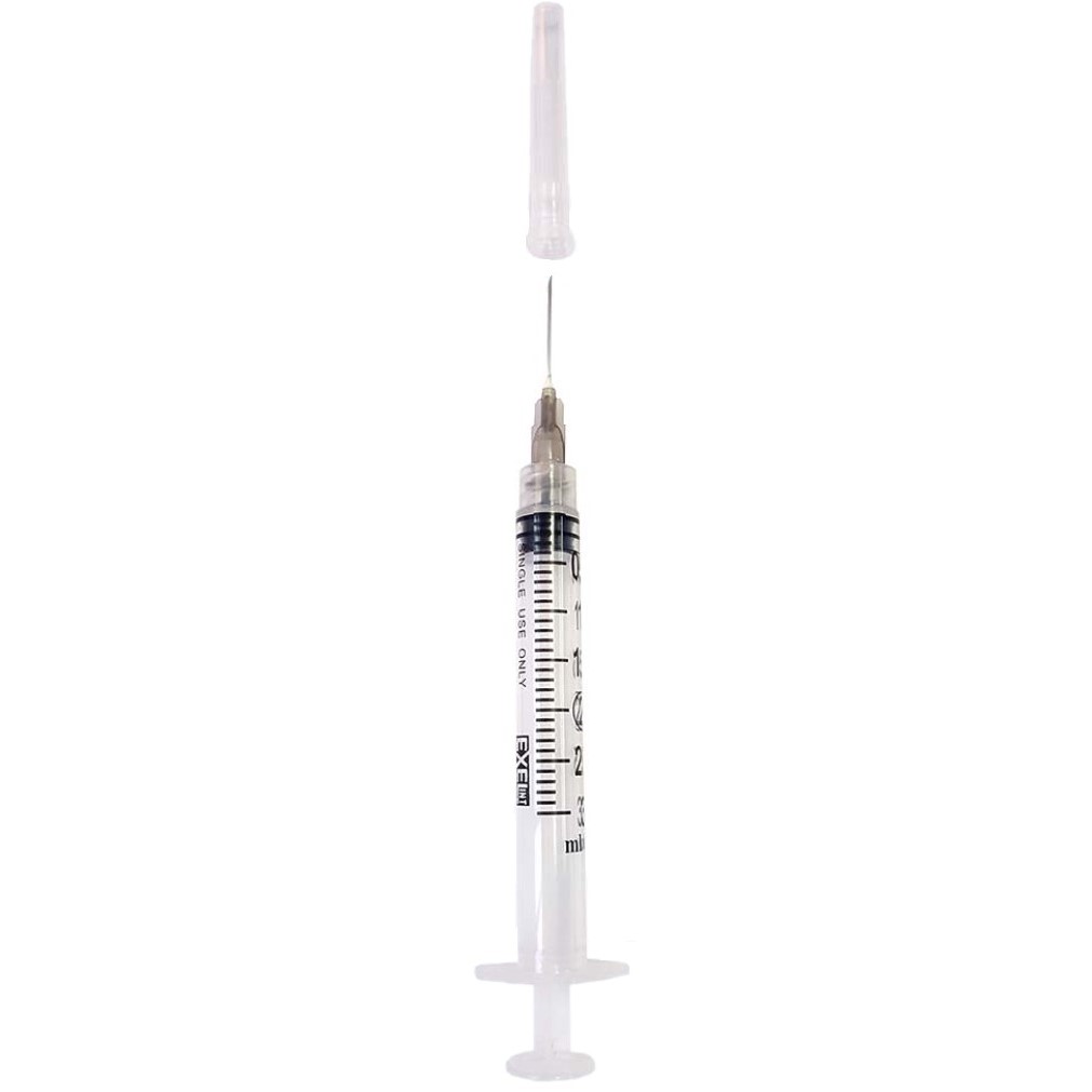 Syringe 3cc with Hypodermic Needle ExelInt® 3 mL 22 Gauge 3/4 Inch Detachable Needle Without Safety (100/BX 10BX/CS) by Exel Corporation  ID 26115
